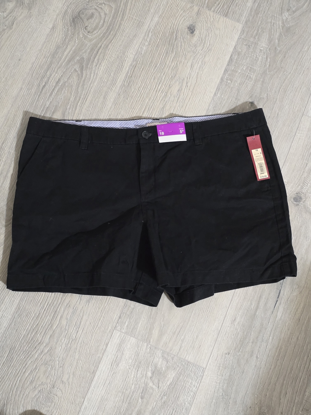 Merona Black Cuffed Bermuda Shorts